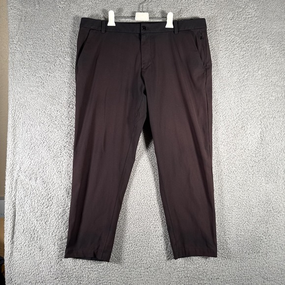 Lemon Other - Lululemon Commission Pants Mens 38 (fit 40x26) Black Stretch Warpstreme Slim-Fit